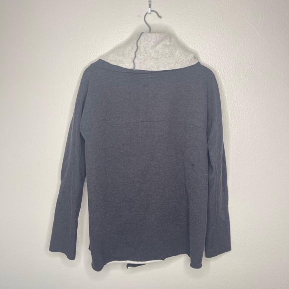 Sanctuary Fleece Soft Gray Button Sweater Size Small - Picture 10 of 14